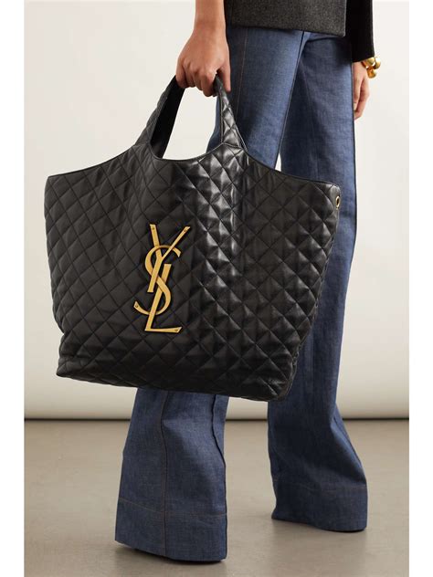 ysl beige tote|ysl large quilted bag.